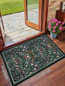 1pc Vintage Distressed Persian Style Rug, Red Bohemian Moroccan Style Comfortable Polyester Fiber, Pink Rug Rectangular Easy Care Washable Home Area Rug, Suitable For Living Room, Hallway, Bedside, Living Area, Bedroom Home Decor - Multicolor - View 31