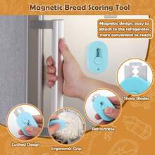 XANGNIER Extractable &Amp; Magnetic Bread Lame Dough Scoring Tool,Sourdough Scoring Tools,Bread Dough Cutter Slashing Razor Tool,5 Razor Blades,Bread Baking &Amp; Making Tools Supplies Accessories - ColorA - View 6