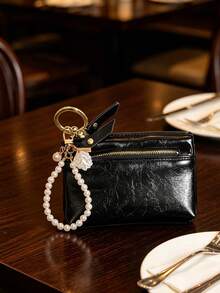 Billetera de mujer de moda con colgante de concha de perla, efectivo, identificación, tarjeta de crédito, monedero portátil, tarjetero, billetera de monedas, billetera mini, regalo de aniversario de vacaciones para mujeres de cuello blanco, regalo de accesorio, útiles escolares, regalo para maestros, tarjetero de regreso a la escuela, aniversario, Navidad, Día de San Valentín, regalo de cumpleaños, regalo del Día de San Valentín, regalo para niñas, regalo de temporada de regreso a la escuela, regalo de temporada de graduación - Multicolor - Ver 7