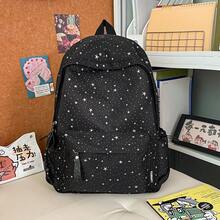 1pc Star Print Fashion Backpack With Pendant, Unisex Back To School Gift, Stylish Star Student School Bag, Large Capacity Portable Women's Backpack, Suitable For Primary, Middle, High School And College Students, Laptop Bag, High Quality Women's Bag, Great Holiday Gift And Travel Essential, Can Hold Summer Clothes - Multicolor - View 19