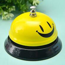 Metal Call Bell, Desktop Bell, Service Bell, Electroplated Surface, Suitable For Hotel, School, Restaurant And Warehouse Desktop Service Bell, Graduation And Back To School Season Gift - Yellow - View 5