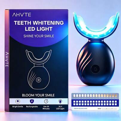New Teeth Whitening LED Light, Teeth Whitening Accelerator, Professional At-Home Teeth Beauty Tool, 400mAh Battery Capacity