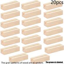 10/20pcs Wooden Wedding Party Table Card Holder, Number Holder, Photo Holder, Acrylic Sign Holder, Suitable For Ceremonies, Birthday Parties, Home Decor - Multicolor - View 14