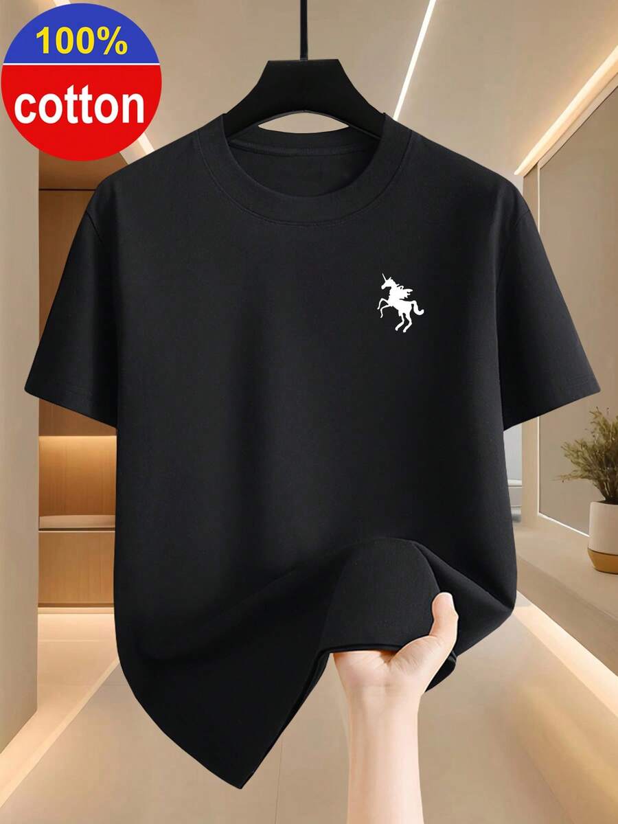Men T-Shirts - 黑色 - 查看 1