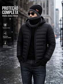 Winter Kit: Jacket, Puffer, Hat, Scarf, Gloves - Comfortable - Black - View 2