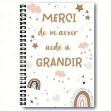 1 pieza Cuaderno Planificador de Maestro de Estilo Bohemio Francés - Mini Diario con Páginas Rayadas Horizontalmente, Encuadernación en Espiral, Regalo para Maestros, Educadores, Graduación, Suministros, Planificador Compacto y Portátil para Planificación de Lecciones & Regalos de Aprecio para Maestros - K - Ver 1