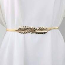 Fashion Leaf Decor Spring Waist Chain - Gold - View 2