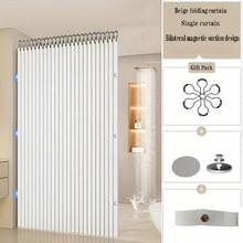 1pc Foldable Blinds | Windproof Room Divider Curtain | Includes Hooks And Storage Straps | Modern Polyester Fiber Design | Suitable For Living Room, Bedroom And Kitchen | Multiple Colors And Sizes Available | Easy Care Design | Elegant Living Room Curtains | Bedroom Divider Curtain | Foldable Design | Smooth Texture (200cm*150cm, 200cm*100cm) - Magnetic Shower Curtain - View 11