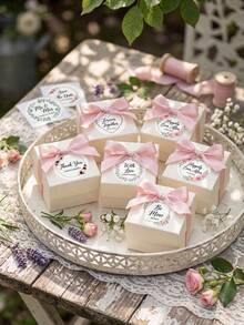20pcs Personalized Round Text Labels, 5x5cm/2x2in, Customized Waterproof Scratch-Resistant Removable Stickers, Wedding Favor Gift Box Seal Stickers, Thank You Labels, Baking Handmade Business Decoration, Wine Bottle Notebook, Christmas Thanksgiving Gift Labels - Multicolor 5 - View 5