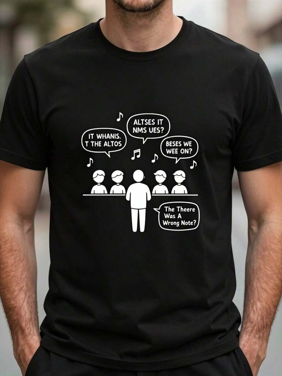 Men T-Shirts - 黑色 - 查看 1