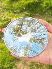 Essential Travel Photography Small Round Mirror, Suitable For Photo Scenes, Large And Small Sizes Available, Comes With Convex Lens For Wide-Angle Shots, Great Gift For Friends Traveling, Selfie Tool, Portable Equipment - Multicolor - View 3