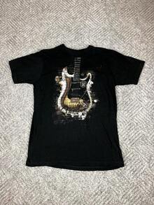 Fender Guitar T Shirt Adult Size Large Black Graphic Rock & Roll Tee Mens - Black - View 1