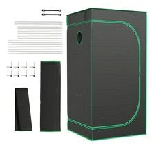 Tenda per coltivazione indoor, armadio per piante, serra idroponica per erbe aromatiche, verdure, pomodori e fiori, tenda da giardino compatta per interni. - 80 * 80 * 160 cm - Visualizzare 3