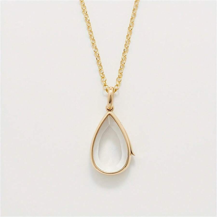One Piece Of Bohemian-Style Pendant, Inlaid With Synthetic Cubic Zirconia, Letter Pendant, Suitable For DIY Fashion Accessories Such As Keychains, Bags And Jewelry - 雨滴 - 查看 1