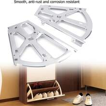 Shoe Cabinet Hinges, Shoe Cabinet Hinges, Drawer Hinges, 2pcs Shoe Drawer Cabinet Hinges, Rotating Rack Replacement Parts, Shoe Flip Rack Frame, Furniture Rotating Rack, Suitable For Kitchen Living Room, Flip Frame Hinges, Furniture Hardware Parts - BB - View 3