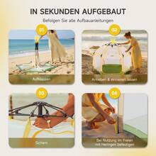 Jovikids Foldable Baby Playpen With Canopy, Pop-Up Tent For Children, Outdoor Use, Large 6-Sided Playpen With Carry Bag For Home, Garden, Beach. 150 X 15 X 105 Cm - A - View 3