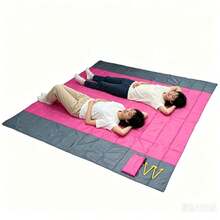 1pc Fashionable Printed Minimalist Square Lightweight Foldable Pocket Beach Mat, Quick-Dry Anti-Sand For Summer Beach, Picnic, Camping, Hiking Outdoor Blanket - Blue - View 12