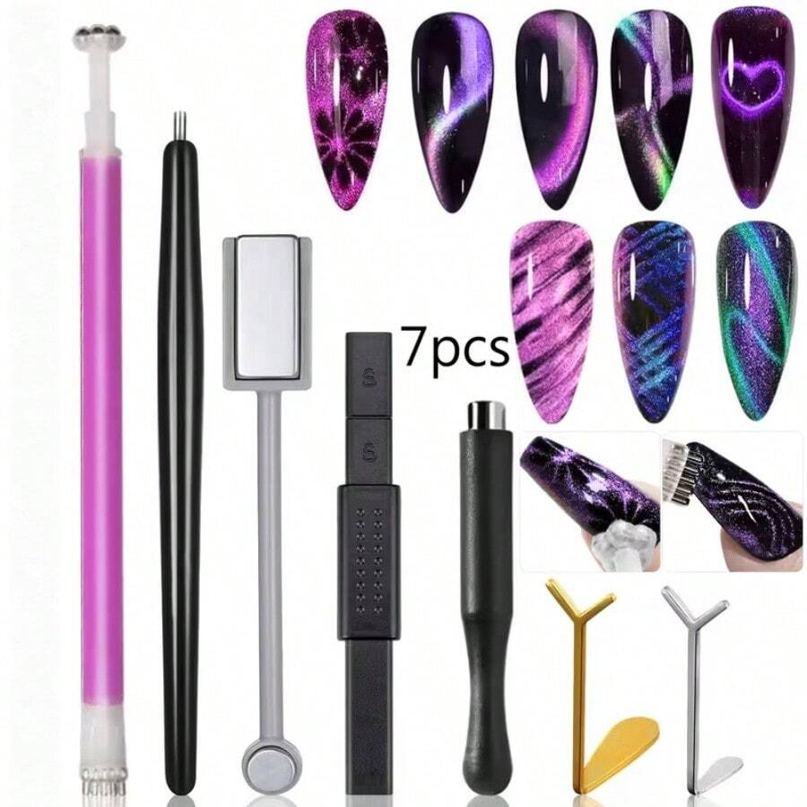7 Pieces Nail Light Shadow Forming Tool Set, Multi-Shaped Metal ...