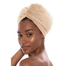 Women's Bamboo Viscose Hair Towel - Hair Drying Towel Wrap by Texere Unisize Holiday Gift Ideas for Women AB0101-ABF-U - Rosa pálido/Rojo rosado, paquete de 2 - Ver 2