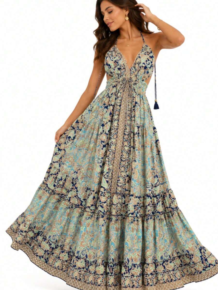 Long Dress Costs Nude - 薄荷綠 - 查看 1