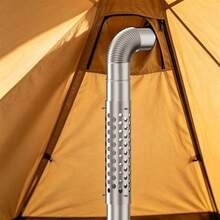 UNHO Hot Tent Stove Elbow Chimney Pipe Brush Accessories Exhaust For Wood Burner Stove - Silver - View 10