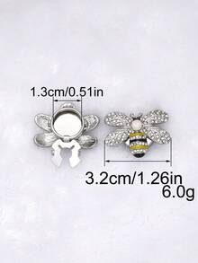 1/2/5pcs 32mm Multicolor Crystal Butterfly Rhinestone Button Covers, Women's Crystal Button Covers, Detachable Clip-On Button Covers, Fashion Crystal Buttons For Clothing, With Pliers Press Button, Suitable For Dresses, Suits, Evening Gowns, Shirts Accessories, Lead Color - Multicolor - View 10