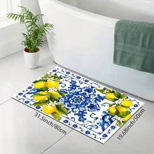 1pc Lemon Pattern Absorbent Drying Mat, Kitchen Decor Coffee Machine Mat, Hand-Drip Coffee Pot Draining Mat, Kitchen Floor Mat, Table Mat, Kitchen Countertop Dish Drying Mat, Breakfast Mat, Heat-Resistant Draining Mat With Non-Slip Backing, Diatomaceous Earth Draining Mat, Stain-Hiding, Super Absorbent Kitchen Draining Mat, Easy-To-Clean Dish Rack Mat, Perfect For Kitchen, Dining Table, Coffee Shop, Bar, Holiday, Party, Home Decor, Holiday Gift - Multicolor - View 9