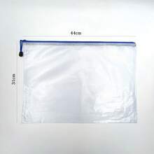 14/7/5/1pc Waterproof A3A4 Zippered PVC Project Folders With Colorful Grid Design - Art And Document Organizer Bags - Color - View 3