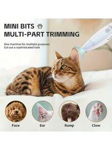 Wireless Dog Paw Trimmer With Powerful Suction Vacuum, USB Rechargeable, Low Noise, Suitable For Small And Large Dogs, Cats, Pet Grooming Tool, Ergonomic Design, Durable Construction, Dog Grooming Tool, Pet Owners Battery Capacity 600mAh - View 2