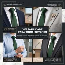A Matte Twill Tie, A Versatile Tie Suitable For Work, Interviews, And Weddings. - 墨綠色 - 查看 4