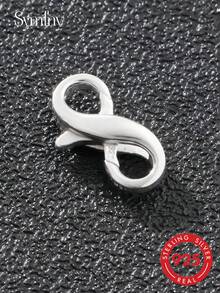SYMFNY 1 pieza Conector de joyería con símbolo de infinito de plata de ley 925, extensor de pulsera, accesorio DIY - Hebilla en forma de 8 - Ver 5