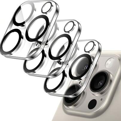 3pcs Tempered Glass Camera Protector For IPhone 17 16 15 14 13 12 11 Pro Max/Pro/Plus/Mini Series Tempered Glass Protecto