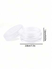3/10/20/50Pcs Round Empty Jars With Lids, Leak-Proof Portable Storage Containers For Cosmetics, Jewelry & Powder, Travel & Home Use, Holiday Gifts - Clear - View 11