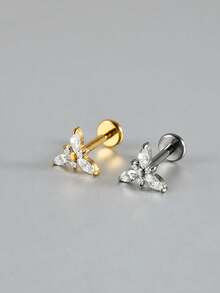 1 chiếc khuyên môi Snowflower G23 bằng titan nguyên chất 16G ren trong, đính đá CZ/Opal dáng marquise, khuyên tai helix, tragus, sụn, trang sức xỏ khuyên cơ thể - Như thể hiện trong hình ảnh - Xem 7
