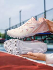Professional Racing Track Spikes, Suitable For Middle School Physical Fitness Test And Daily Training, PTPU Wear-Resistant Outsole With Replaceable Steel Spikes, Suitable For Synthetic Tracks; Lightweight Mesh Upper Breathable And Dry, Cushioning Structure Absorbs Landing Impact, Versatile For Sprinting, Long Jump, Hurdles, Preferred Choice For Student Athletes Training. - White Powder 5755 - View 6