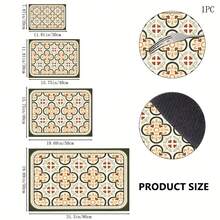 1pc Plaid Pattern Diatomaceous Earth Drying Mat, Non-Slip Heat-Resistant Absorbent Mat, Suitable For Kitchen Countertop, Coffee Machine, Tableware, Home Cafe Bar Party Decoration Placemat Gift - Multicolor - View 5