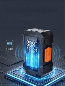 Compresor de Aire & Bomba Infladora 140 PSI Compresor de Aire para Coche, Bomba Infladora de Neumáticos Digital, Bomba Infladora Portátil para Coche Adecuada para Coche Motocicleta Luz LED Bomba de Neumáticos Compresor de Aire & Bomba Infladora, Bomba de Neumáticos 1500mAh - Negro - Ver 4