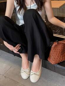 2026 Spring/Summer New Women's Bowknot Decor Ballet Shoes - Beige - View 7