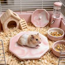 Hamster Cooling Pad, Anti-Bite Anti-Flip, Random Texture, Easy To Clean, Perfect For Cooling Hamsters In Summer, Also Suitable For Small Pet Cages And Landscape Decor. Suitable For Small Hamsters. - View 1