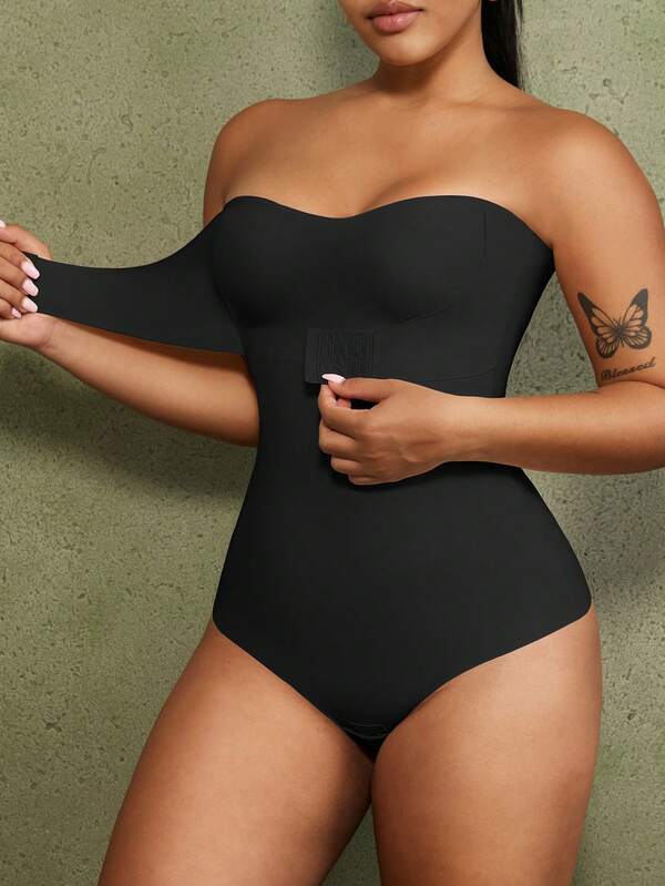 1 pieza Mono moldeador para mujer, control abdominal, aplanador de barriga, entrenador de cintura, levantador de glúteos, cierre de gancho y ojo ajustable de 2 niveles