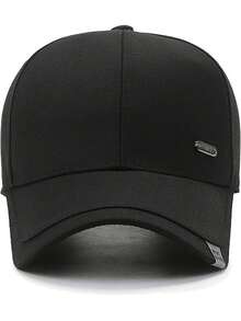 1 pieza Gorra de béisbol de unicolor, unisex, diseño cosido, gorra de camionero, gorra de sol casual y sencilla de moda, adecuada como regalo para papá/mamá, disponible en 4 colores: caqui, negro, gris oscuro, azul oscuro - Multicolor - Ver 6