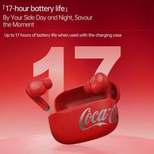 Coca-Cola T65Pro Wireless Earbuds, Active Noise Cancellation, In-Ear Design For Sports & Commuting, Lightweight Comfort Fit, Great Gift For Music & Gaming - View 2