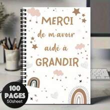 1 pieza Cuaderno Planificador de Maestro de Estilo Bohemio Francés - Mini Diario con Páginas Rayadas Horizontalmente, Encuadernación en Espiral, Regalo para Maestros, Educadores, Graduación, Suministros, Planificador Compacto y Portátil para Planificación de Lecciones & Regalos de Aprecio para Maestros - K - Ver 3