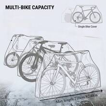 Thickened Transparent PVC High-Strength Bicycle Cover, Dust-Proof And Rain-Proof Bicycle Cover, UV-Resistant Motorcycle And Bicycle Cover - Waterproof, Sun-Resistant, Tear-Resistant, Suitable For All-Weather Use Of Bicycles And Motorcycles - Multicolor - View 4