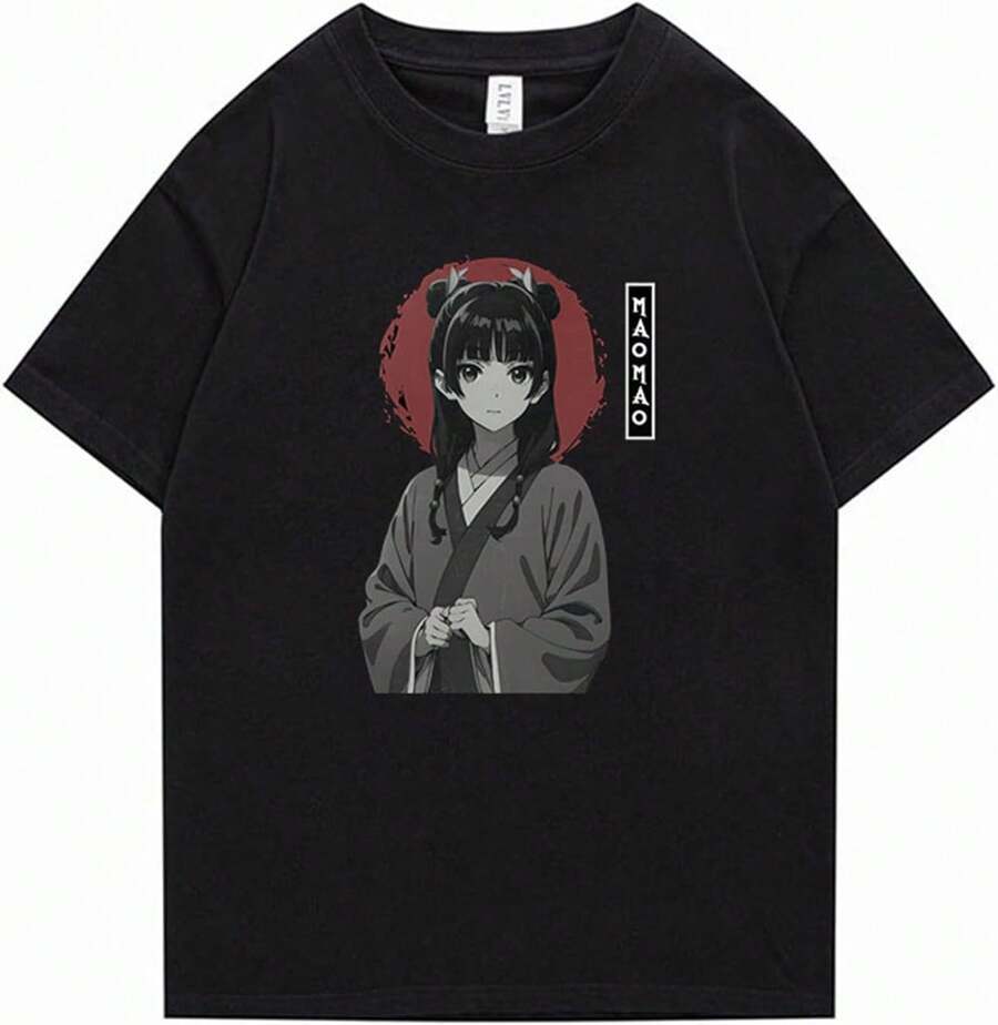 Camisetas para hombre, Camiseta ISaikoy Anime The Apothecary Diaries de manga corta, Disfraz, Ropa para hombre, Camisetas para hombre, Camisas para hombre, Unisex, Regalo perfecto, el mejor - Negro - Ver 1