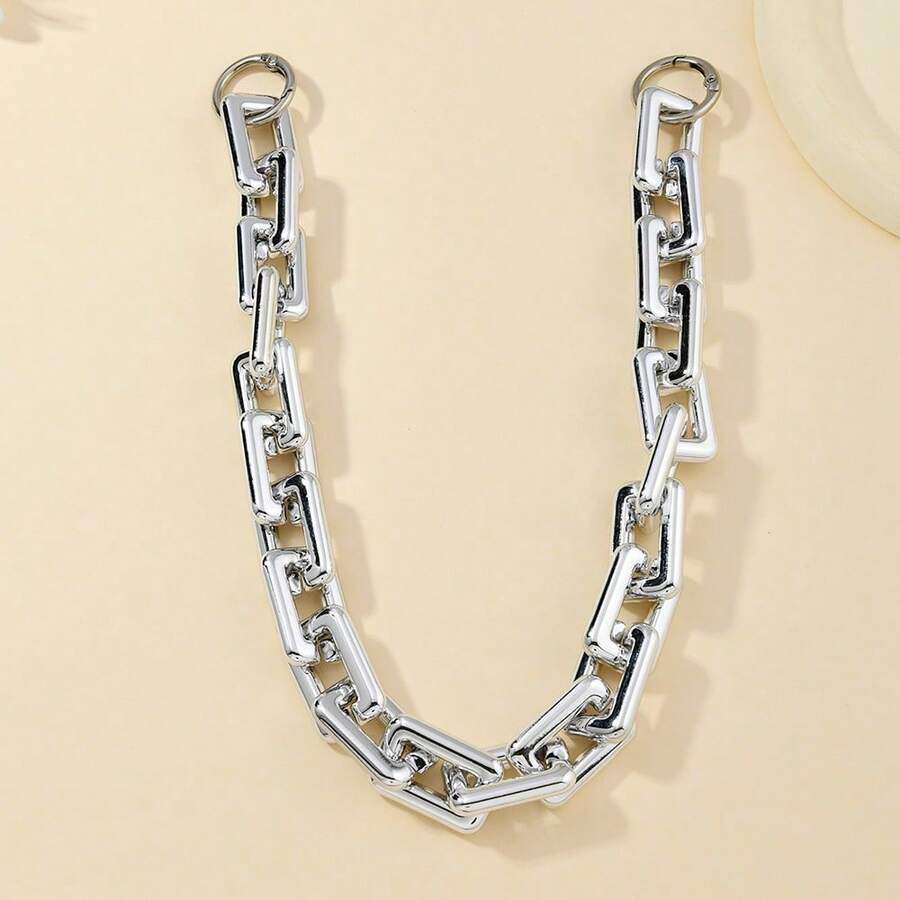 1pc Acrylic Shell Pattern Random Color Chain - Silver - View 1