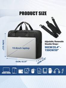 NEWHEY Laptop Bag 15.6 Inch Briefcase Waterproof Computer Case Messenger Bag Shoulder Bags For Man Business/Office/Work - Multicolor - View 6