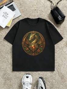 T-shirts i stora storlekar för män - Svart - Visa 2