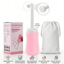 1pc Portable Travel Perineal Wash Bottle, Leak-Proof Female Cleansing Spray Bottle, Large Capacity Handheld Portable Bidet Washer, 350ML, Random Style Packaging Box And Bag - Multicolor - View 1