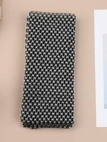 1pc Extra Long Japanese Style Double-Sided Geometric Pattern Bath Towel, Soft Polyester Blend Material, Striped Microfiber Design, Suitable For Shower, Unisex, Daily Bathroom Essential Bath Accessory, Shower Cap, Bath Accessories, Back Scrubber - View 9